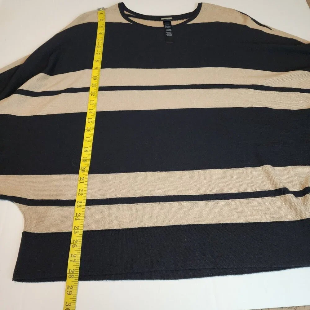Chico's Black Label poncho style knit sweater  sz 3 / XL  5% cashmere soft